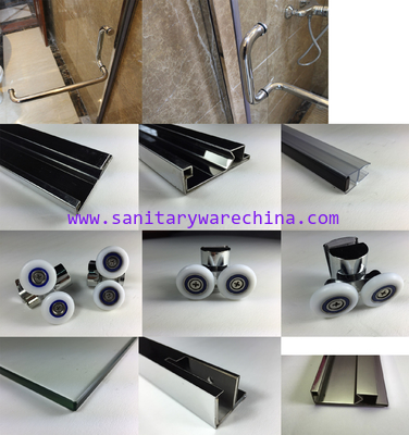 bathroom,shower door, shower enclosure,shower room , stainless steel shower glass HTC-702